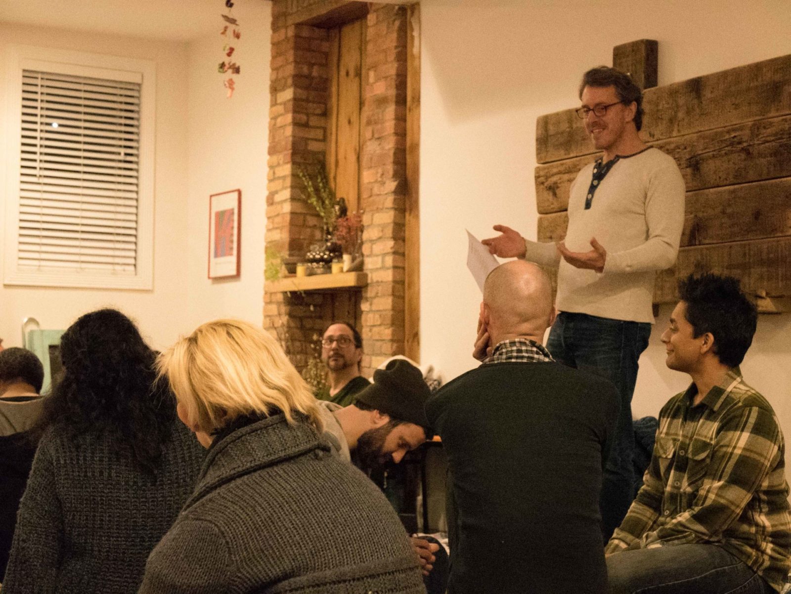 Colin Beavan speaking at his recent workshop, The Long Haul: Wisdom For Activists And Concerned Citizens